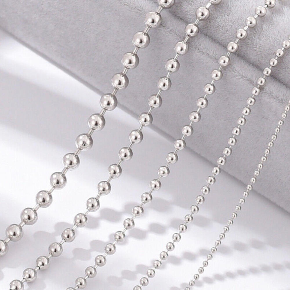 NEW Sterling silver ball chain stamp Italy
